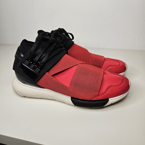 Adidas Y-3 Qasa High Red Black Men's Size 8.5 - Picture 2 of 9
